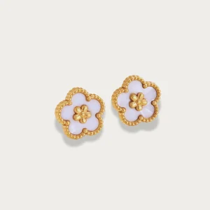 Lumière Flower Mother of Pearl Stud Earrings