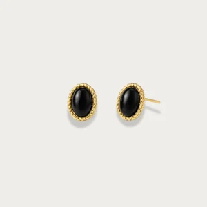 Verona Black Onyx Stud Earrings